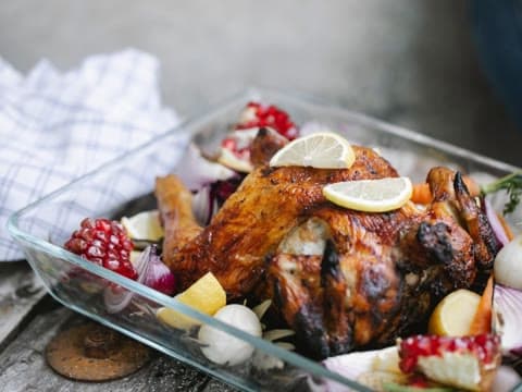 Frango grelhado com legumes